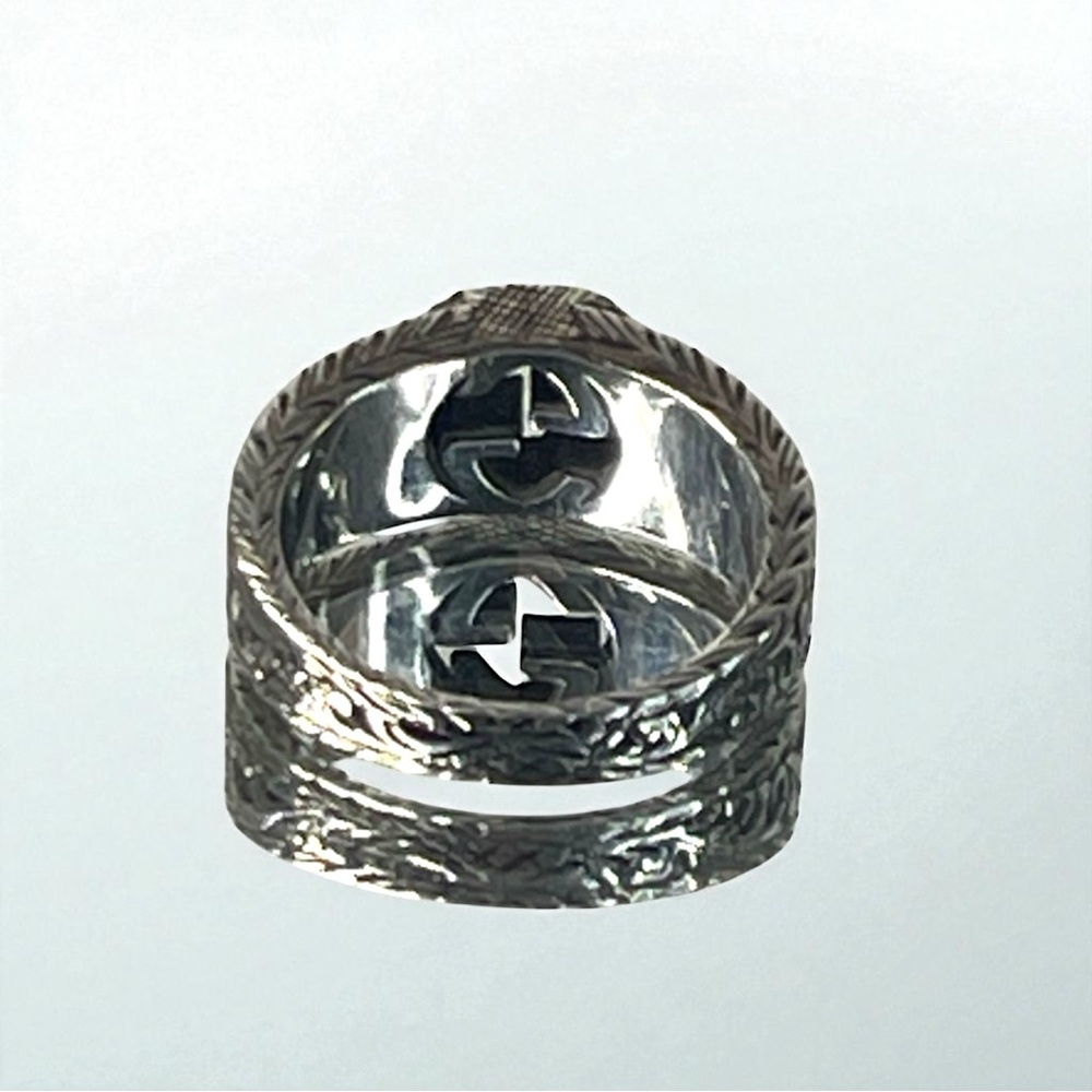 Gucci Arabesque Interlocking Gg Ring Sterling Sil… - image 5